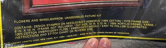 Vintage Vogart Crafts Crewel Creative Stitchery Kit 2310 UNOPENED - Picture 3 of 4